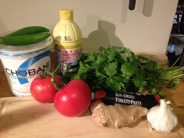 Cilantro Chicken prep