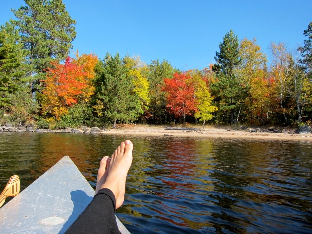 Lunch in the boat with a view