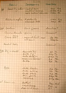 Just one page of my neurotic planning. 