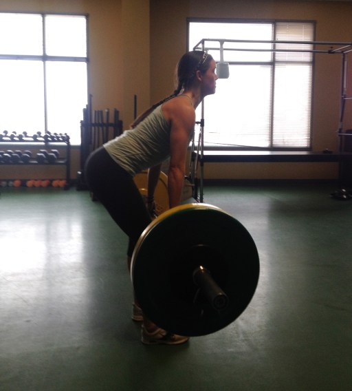 From week 3 of lifting Feb. 17th.  115 lbs, not a bad staring place.  