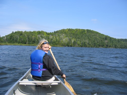 2005 and Annalesa's first time paddling a canoe. 
